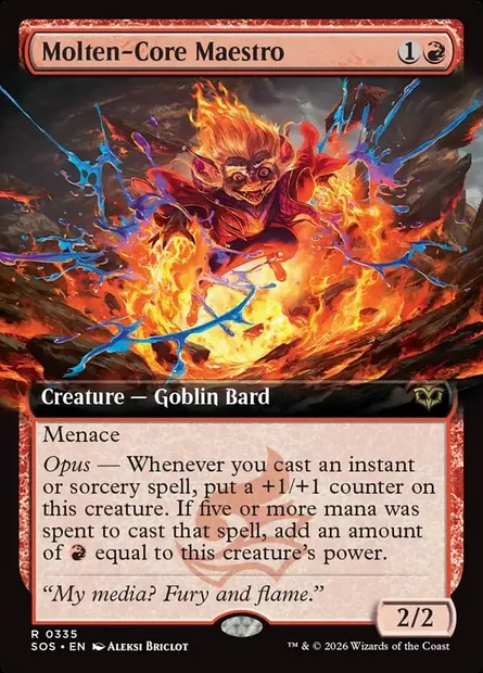 Molten-Core Maestro, Magic card SOS 335 — Secrets of Strixhaven set