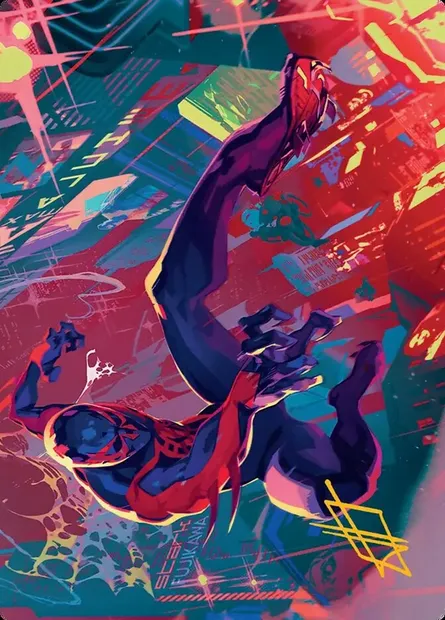 Spider-Man 2099 // Spider-Man 2099, carte Magic ASPM 30 — extension Marvel's Spider-Man Art Series