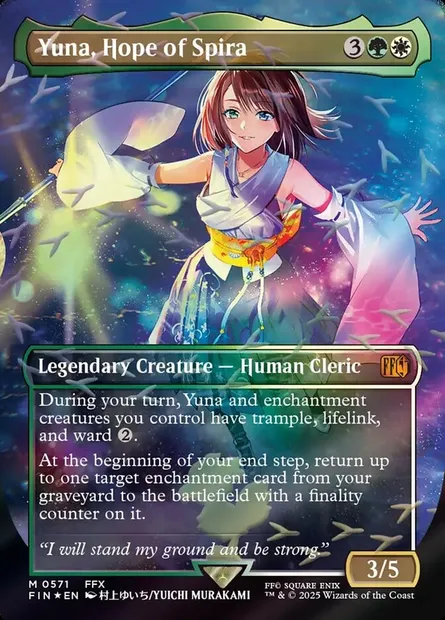 Yuna, Hope of Spira, Magic card FIN 571 — Final Fantasy set