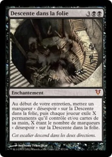 Descente dans la folie, carte Magic AVR 97 — extension Avacyn ressuscitée