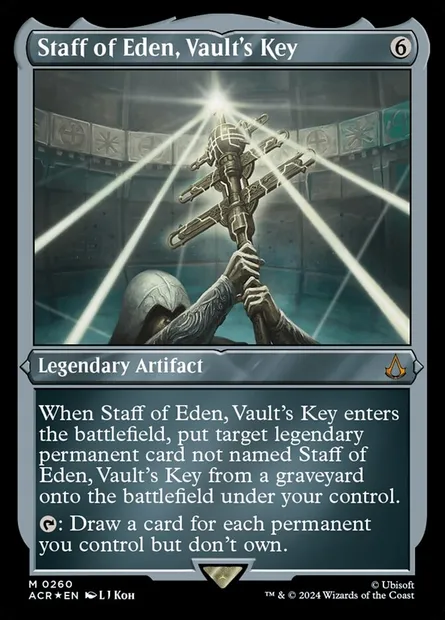 Staff of Eden, Vault's Key, Magic card ACR 260 — Assassin's Creed set