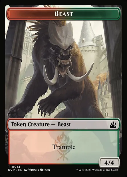 Beast, Magic card TRVR 14 — Ravnica Remastered Tokens set