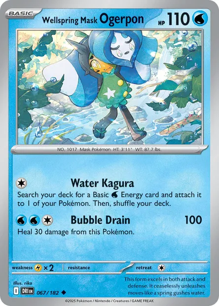 Wellspring Mask Ogerpon, Pokémon card DRI 067 — Destined Rivals set