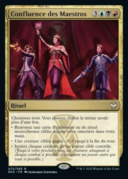 Confluence des Maestros, carte Magic NCC 75 — extension New Capenna Commander