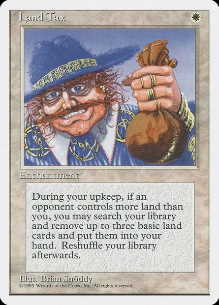 Contribution foncière, carte Magic 4ED 34 — extension Quatrième Edition