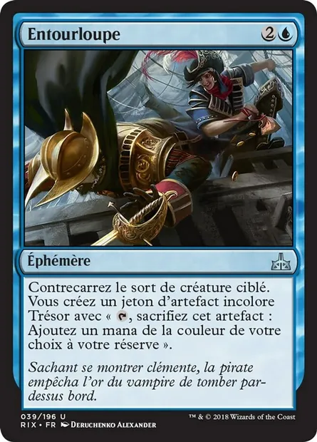 Entourloupe, carte Magic RIX 39 — extension Les combattants d'Ixalan