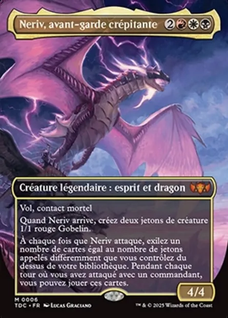 Neriv, avant-garde crépitante, carte Magic TDC 6 — extension Tarkir: Dragonstorm Commander
