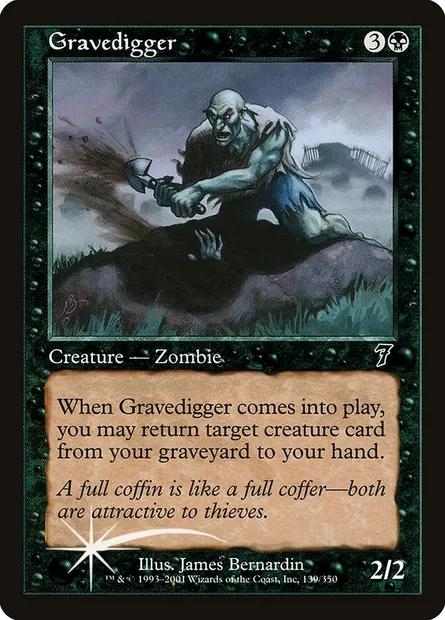 Gravedigger, Magic card 7ED 139★ — Seventh Edition set