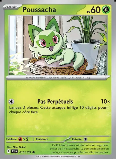 Poussacha, carte Pokémon JTG 016 — extension Aventures Ensemble