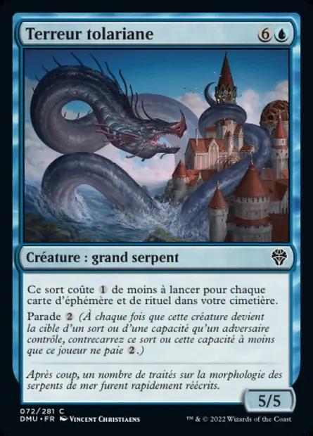 Terreur tolariane, carte Magic DMU 72 — extension Dominaria Uni
