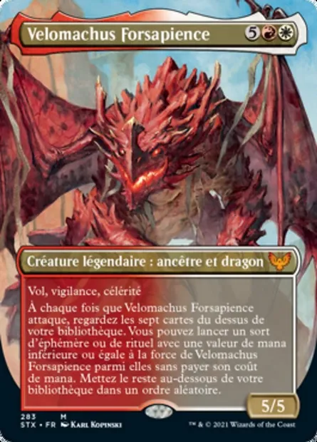Velomachus Forsapience, carte Magic STX 283 — extension Strixhaven: l'Académie des Mages