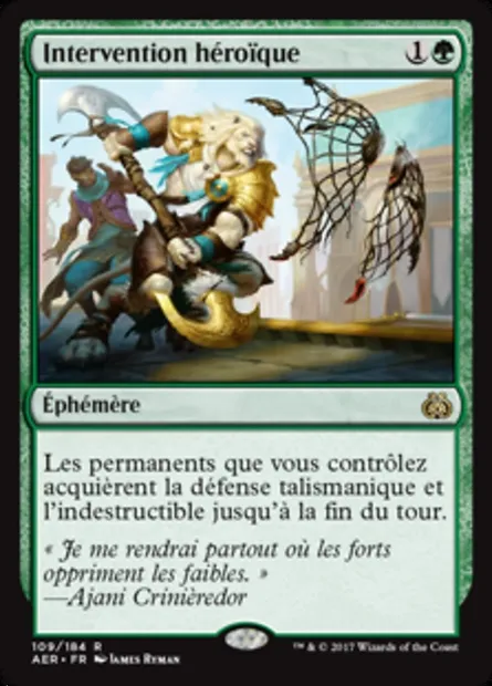 Intervention héroïque, carte Magic AER 109 — extension La révolte éthérique