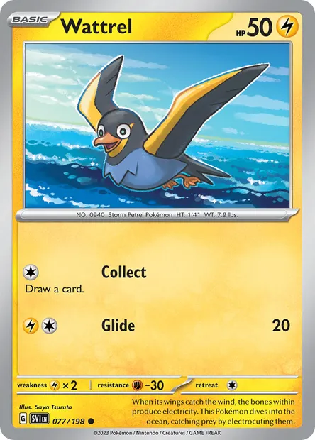 Wattrel, Pokémon card SVI 077 — Scarlet & Violet set