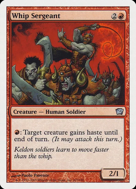 Whip Sergeant, Magic card 9ED 227 — Ninth Edition set