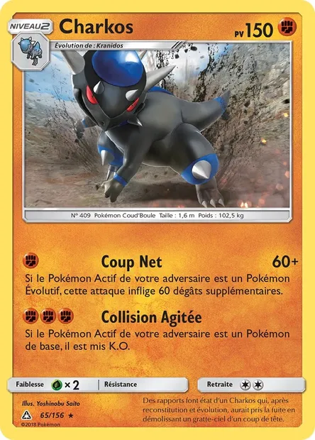 Charkos, carte Pokémon UPR 65 — extension Ultra-Prisme