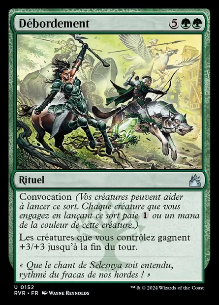 Débordement, carte Magic RVR 152 — extension Ravnica Remastered