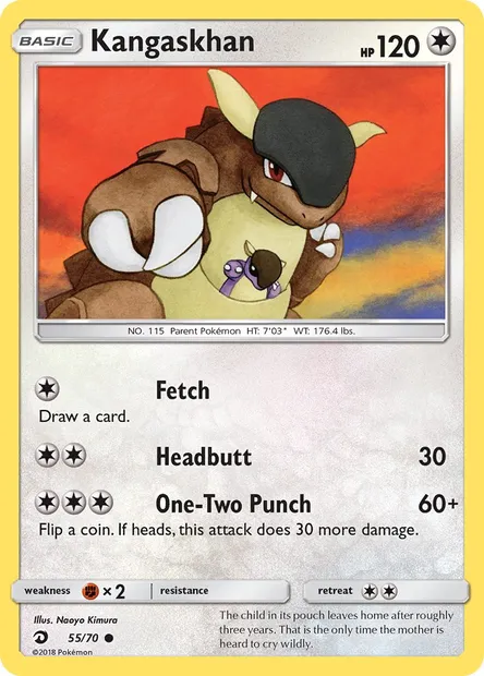 Kangaskhan, Pokémon card DRM 55 — Dragon Majesty set
