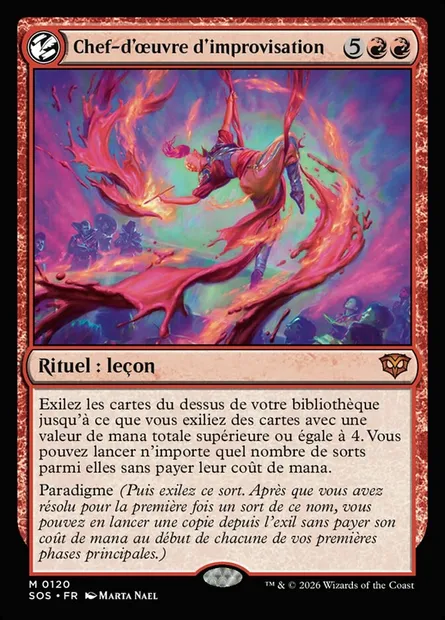 Chef-d'œuvre d'improvisation, carte Magic SOS 120 — extension Secrets of Strixhaven