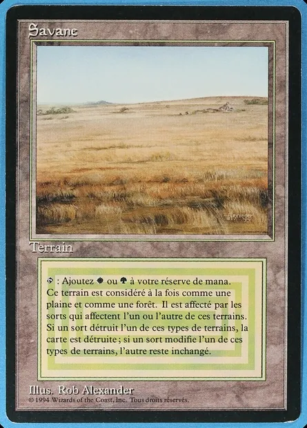 Savane, carte Magic FBB 285 — extension Foreign Black Border