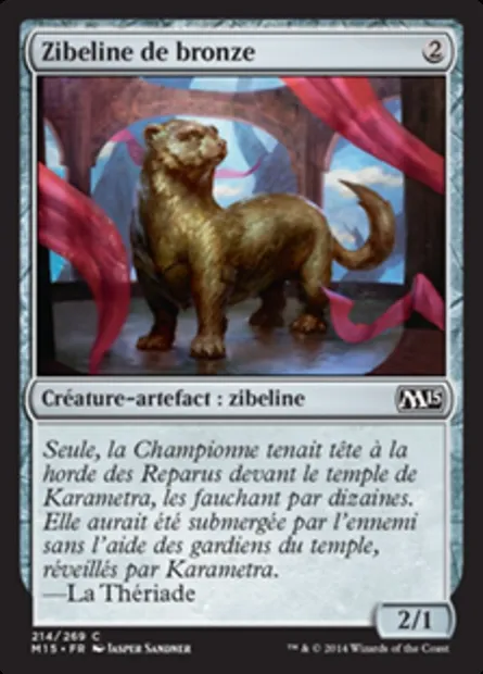 Zibeline de bronze, carte Magic M15 214 — extension Magic 2015