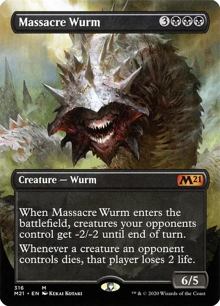 Massacre Wurm, Magic card M21 316 — Core Set 2021 set