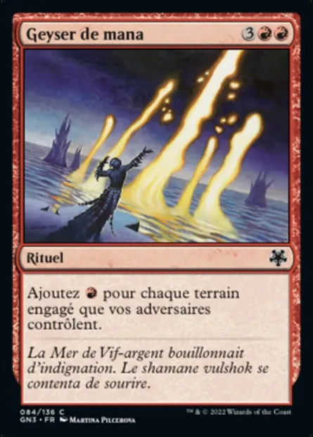 Geyser de mana, carte Magic GN3 84 — extension Game Night: Free-for-All