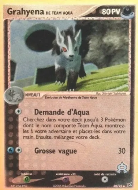 Grahyena de Team Aqua, carte Pokémon MA 30 — extension EX Team Magma vs Team Aqua