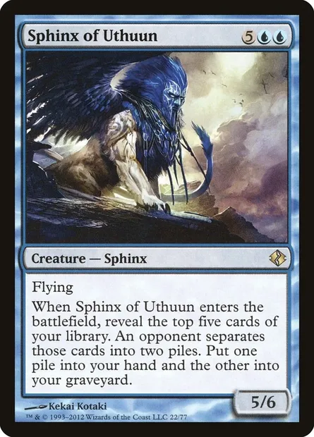 Sphinx d'Uthuün, carte Magic DDI 22 — extension Duel Decks: Venser vs. Koth