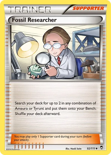 Fossil Researcher, Pokémon card FFI 92 — Furious Fists set