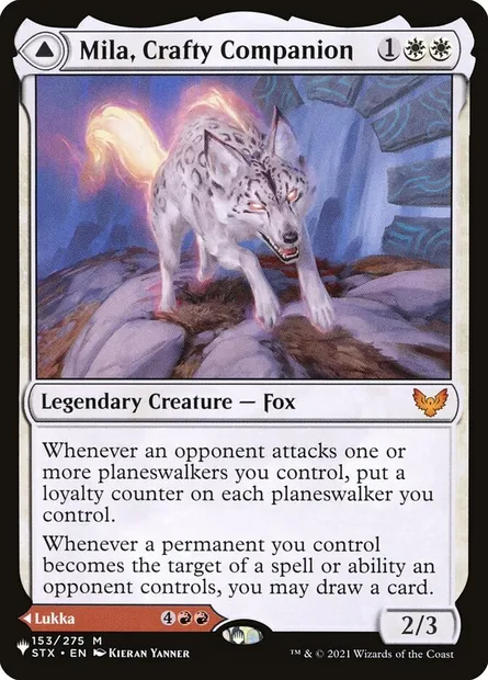 Mila, compagnon astucieux // Lukka, brideur rétif, carte Magic PLST STX-153 — extension The List