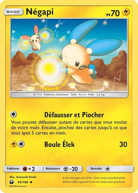 Négapi, carte Pokémon CES 54 — extension Tempête Céleste