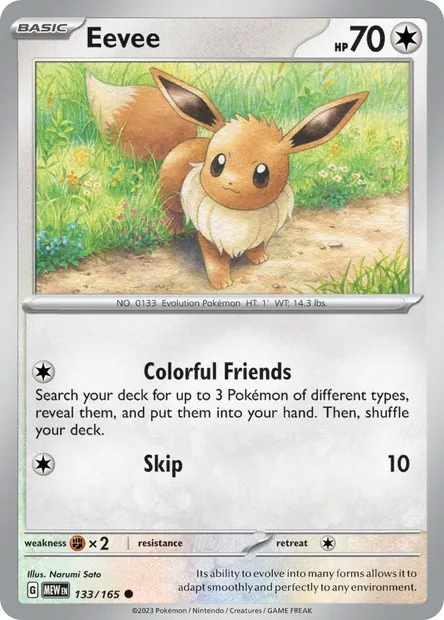 Eevee, Pokémon card MEW 133 — 151 set