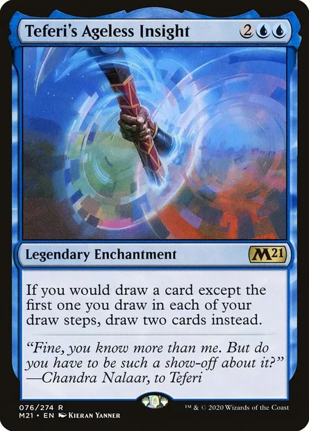 Teferi's Ageless Insight, Magic card M21 76 — Core Set 2021 set