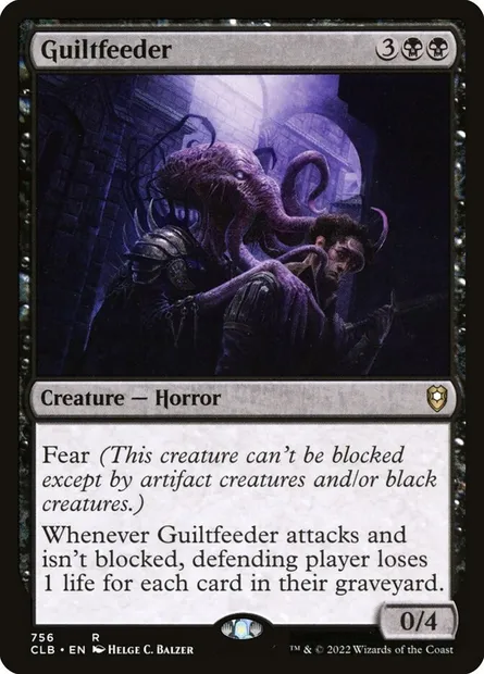 Guiltfeeder, Magic card CLB 756 — Commander Legends: Battle for Baldur's Gate set
