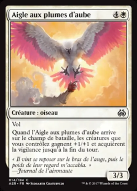 Aigle aux plumes d'aube, carte Magic AER 14 — extension La révolte éthérique