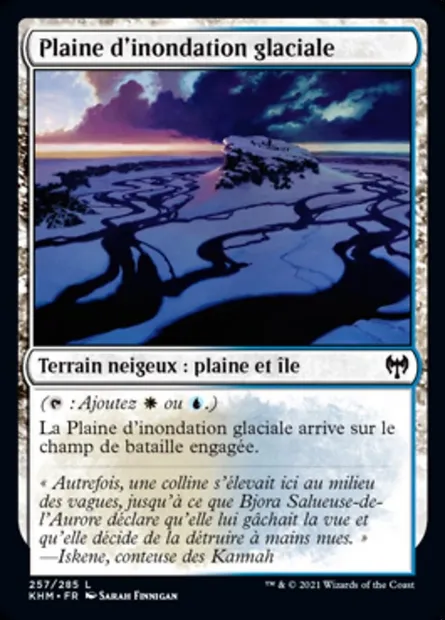 Plaine d'inondation glaciale, carte Magic KHM 257 — extension Kaldheim