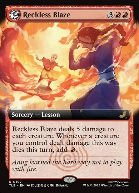 Reckless Blaze, Magic card TLE 197 — Avatar: The Last Airbender Eternal set