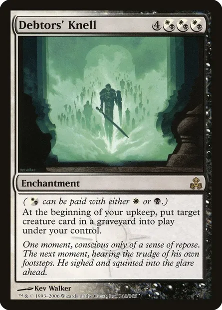 Debtors' Knell, Magic card GPT 141 — Guildpact set