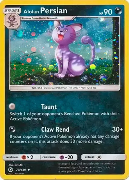 Alolan Persian, Pokémon card TDX 079-2 — Theme Deck & Blisters Exclusives set
