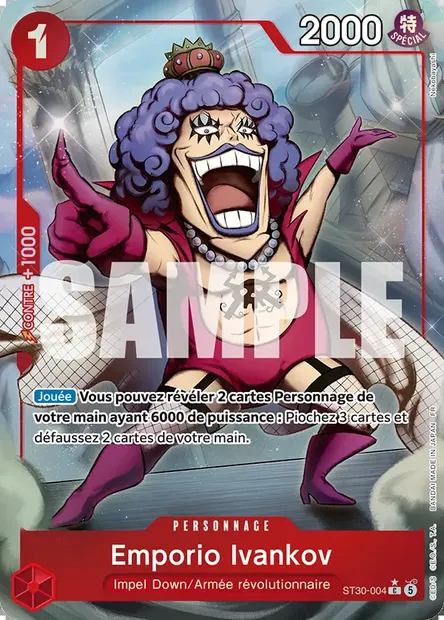 Emporio Ivankov, carte One Piece ST30-004 — extension LUFFY ET ACE