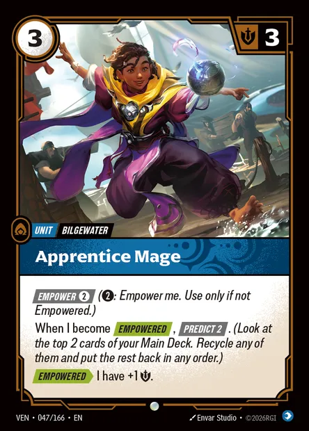 Apprentice Mage, Riftbound card VEN 047 — Vendetta set