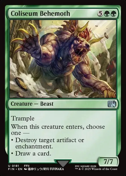 Coliseum Behemoth, Magic card FIN 181 — Final Fantasy set
