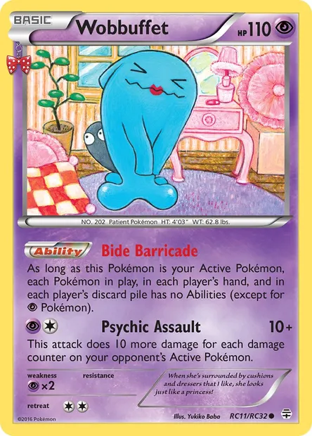 Wobbuffet, Pokémon card GEN RC11 — Generations set