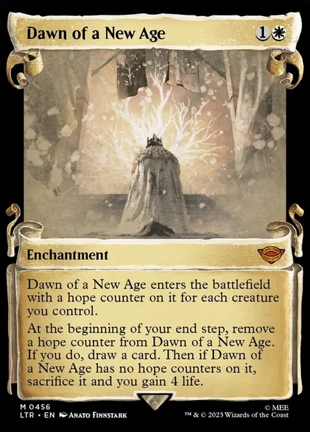 Aube d'un Nouvel Âge, carte Magic LTR 456 — extension Le Seigneur des Anneaux : chroniques de la Terre du Milieu