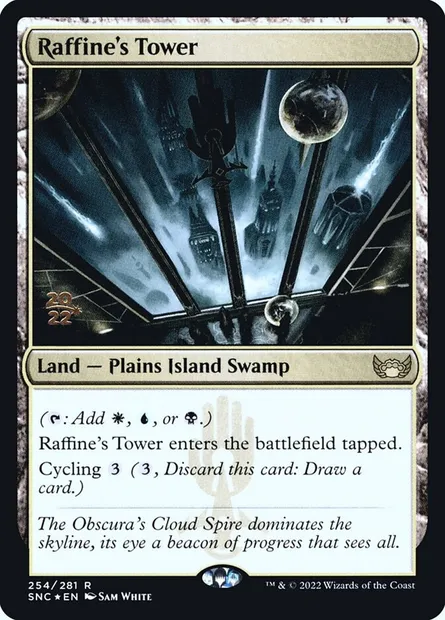 Raffine's Tower, Magic card PSNC 254s — Streets of New Capenna Promos set