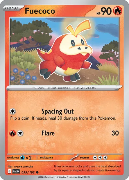 Fuecoco, Pokémon card PAL 035 — Paldea Evolved set