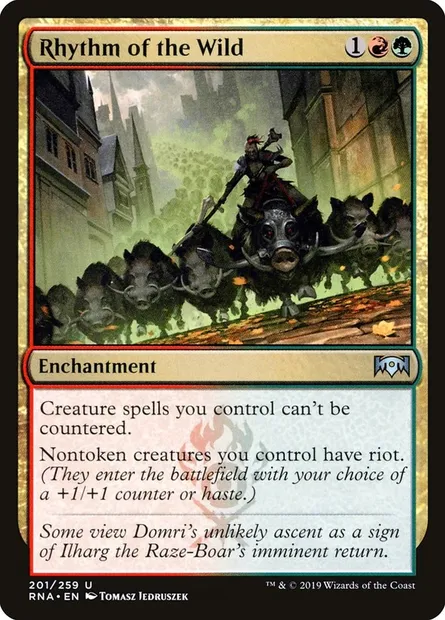 Rhythm of the Wild, Magic card RNA 201 — Ravnica Allegiance set