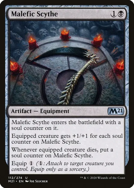 Malefic Scythe, Magic card M21 112 — Core Set 2021 set