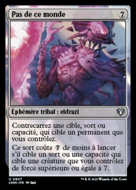 Pas de ce monde, carte Magic CMM 807 — extension Commander Masters