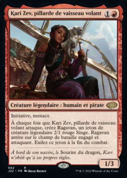 Kari Zev, pillarde de vaisseau volant, carte Magic J22 562 — extension Jumpstart 2022